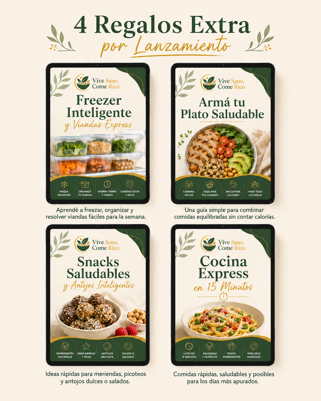 Recetas Saludables para Gente Apurada + Bonos