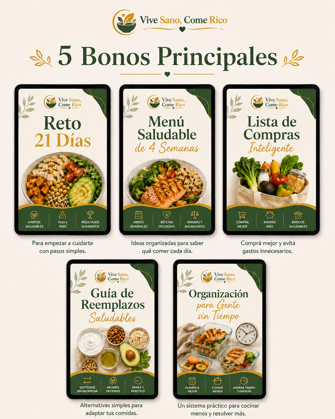 Recetas Saludables para Gente Apurada + Bonos