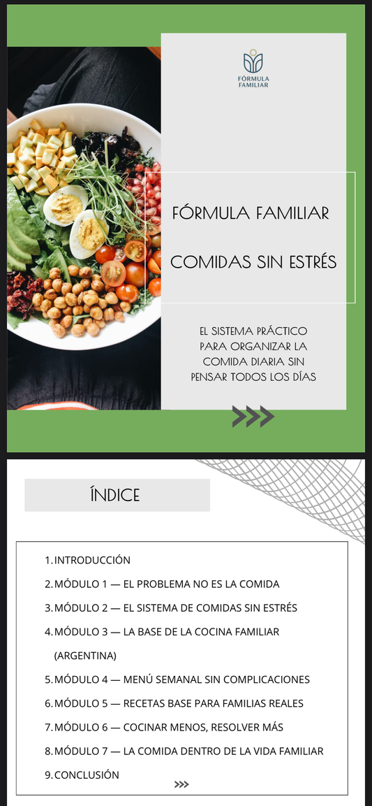 Manual de Comida Sin Estrés + 5 Bonos de Regalo